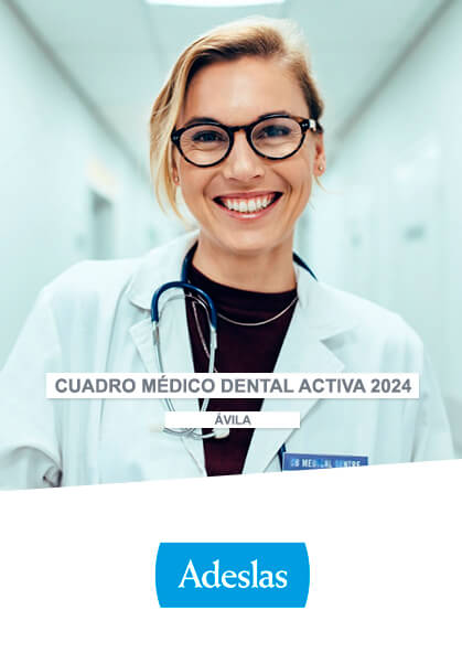 Cuadro médico Adeslas Dental Activa Ávila 2024