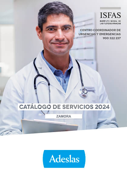 Cuadro médico Adeslas ISFAS Zamora 2023