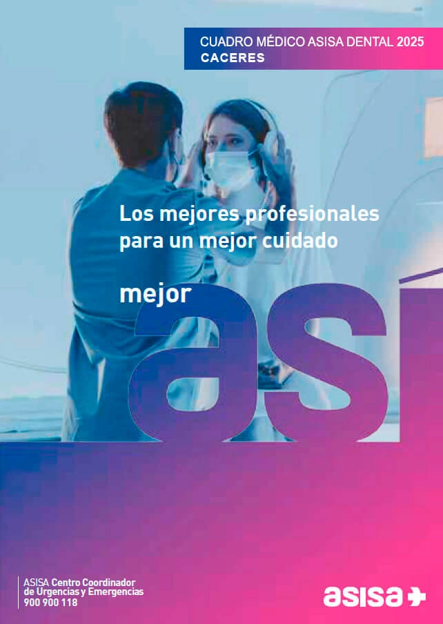 Cuadro médico Asisa Dental Cáceres 2025