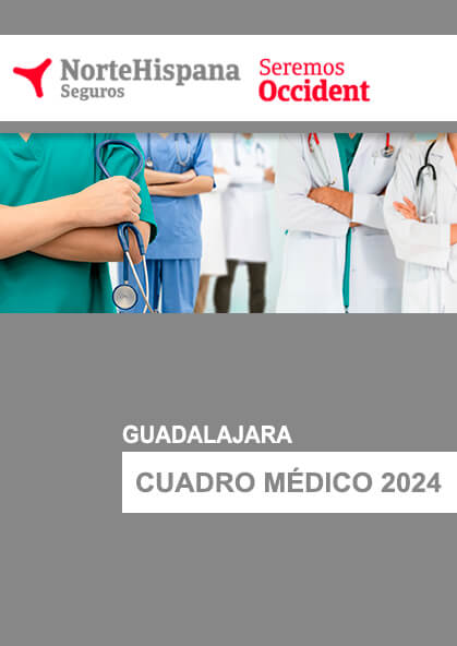 Cuadro médico NorteHispana Guadalajara 2023