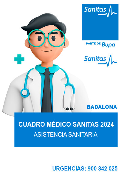 Cuadro médico Sanitas Badalona 2024