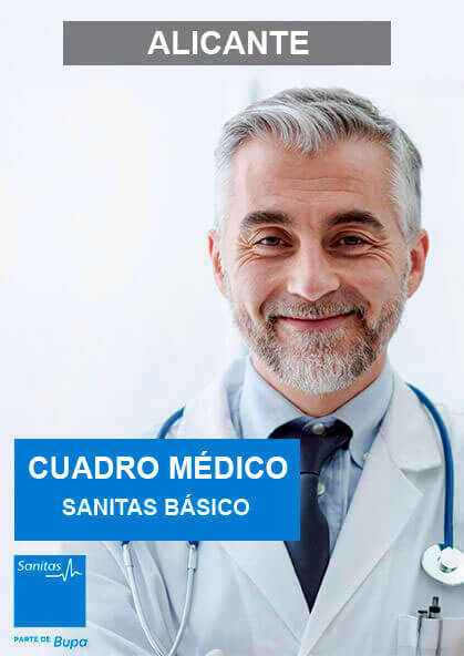 Cuadro médico Sanitas Básico Alicante 2023