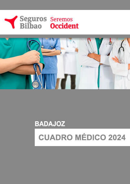 Cuadro médico Seguros Bilbao Badajoz 2024