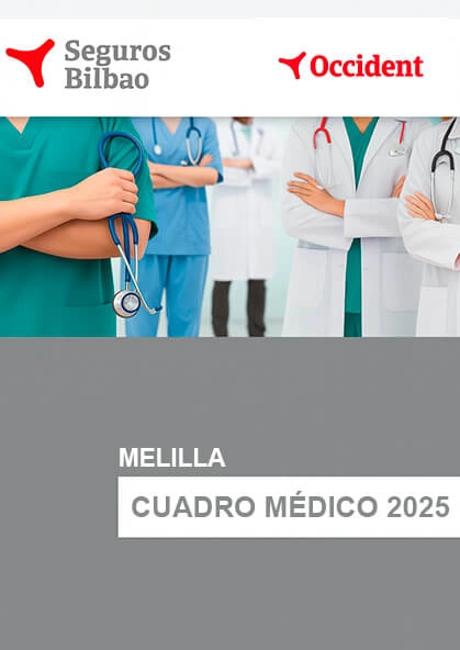 Cuadro médico Seguros Bilbao Melilla 2025